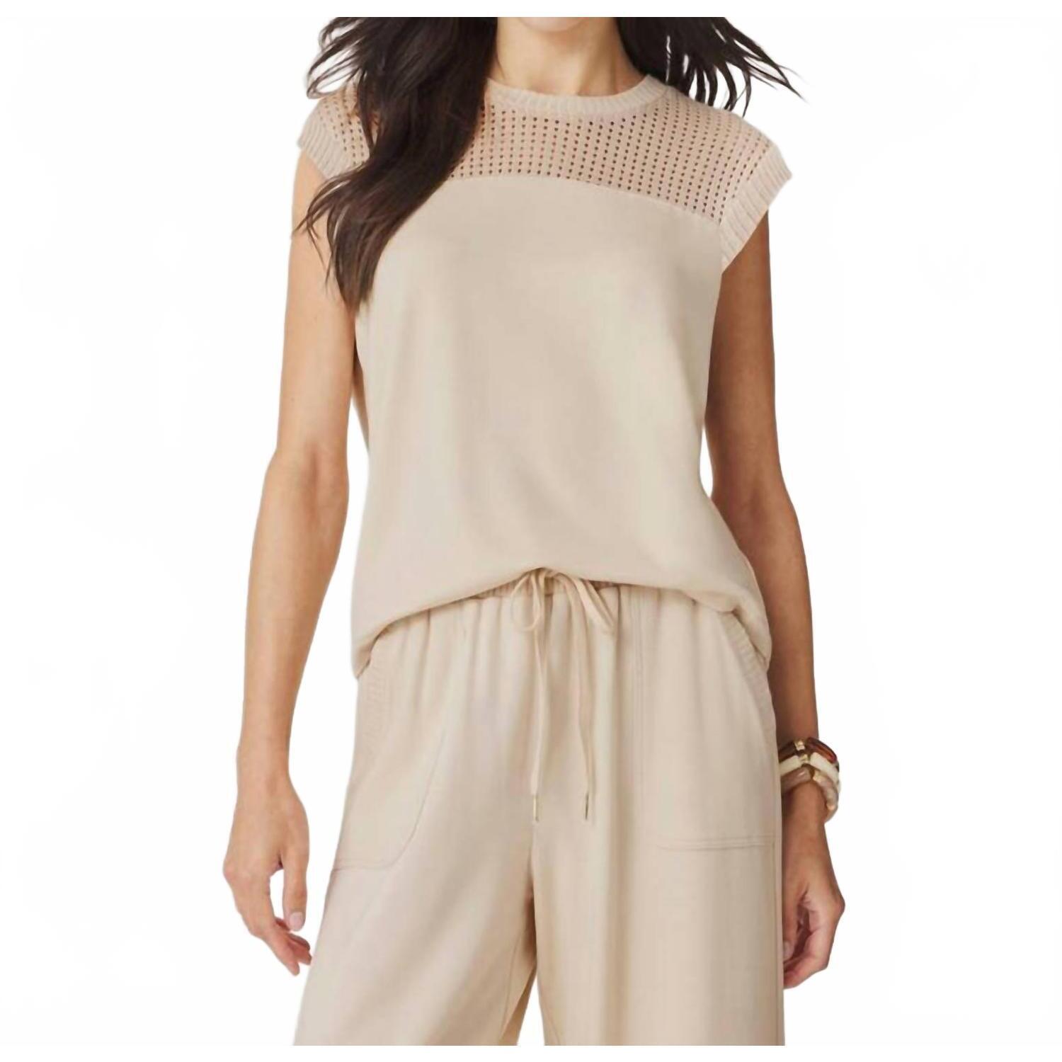 New Splendid Jada Sleeveless Top In Light Fawn